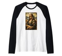 Mona Lisa Negra, Mes de la Historia Afroamericana Camiseta Manga Raglan