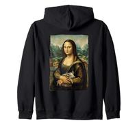 Mona Lisa Piglet Retrato Arte Pintura Sudadera con Capucha