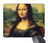 Mona Lisa Smile DaVincia - Alfombrilla de ratón rectangular de goma antideslizante, diseño de escuelas de romanticismo y aceites