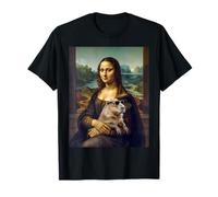 Mona Lisa Sosteniendo Capibara Con Gafas De Sol Arte Divertido Meme Camiseta