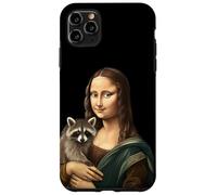Mona Lisa Sosteniendo Mapache Divertido Animal Mashup Arte Carcasa para iPhone 11 Pro MAX