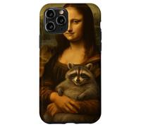 Mona Lisa Sosteniendo Mullido Mapache Feral Divertido Humor Meme Carcasa para iPhone 11 Pro
