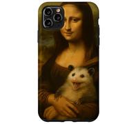 Mona Lisa Sosteniendo Opossum Esponjoso Humor Gracioso Feral Meme Carcasa para iPhone 11 Pro MAX