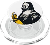 Mona Lisa Street Art - Máscara de gas con diseño de graffiti PopSockets PopGrip para MagSafe