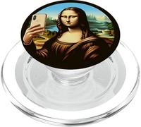 Mona Lisa Tomando un Selfie PopSockets PopGrip para MagSafe