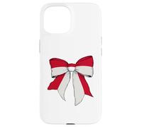 Mónaco Monacan Pride Flag Girl Coquette Bow Ribbon Carcasa para iPhone 15