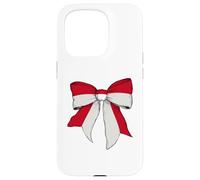 Mónaco Monacan Pride Flag Girl Coquette Bow Ribbon Carcasa para iPhone 15 Pro