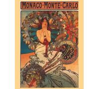 Monaco Monte Carlo Art Nouveau Notebook: Vintage Travel Posters, Alphonse Mucha, Belle Époque Art, French Riviera Elegance, and Classic European Design