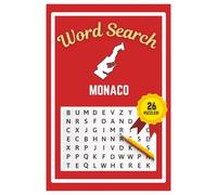 Monaco Word Search Puzzle Book: Easy to read print | 6x9 inches | 26 Puzzles, 234 Words, 39 Pages | Gift for Country & Geography Lovers, Vacations, Road Trips, Holidays, & Free Time