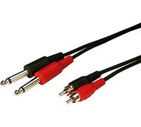Monacor 6.497 - Cable RCA a jack (6.3 mm, mono, 1.5 m)