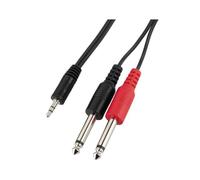 Monacor 6.68 - Cable jack a mini jack (6.3 mm-3.5 mm, adaptador, mono/estéreo, 2 m)