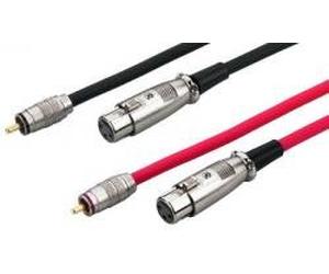 Monacor 6.906 - Cable RCA a XLR a jack (1.5 m)