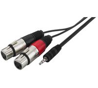 Monacor MCA-129J Cable Adaptador De Audio - Conector Estéreo A 2 x Conector XLR