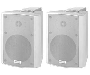 Monacor MKA de 50set/WS activo de 2 Vías altavoz estéreo sistema de cajas, 2 x 20 W color blanco
