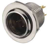 Monacor XLR-308/P Mini XLR Conector De Montaje 3 Polos Con Contactos Baquelita