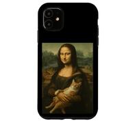 Monalisa con gato divertido dueño de gato amante Lisa Holding Kitty Carcasa para iPhone 11