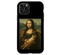 Monalisa con gato divertido dueño de gato amante Lisa Holding Kitty Carcasa para iPhone 11 Pro