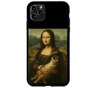 Monalisa con gato divertido dueño de gato amante Lisa Holding Kitty Carcasa para iPhone 11 Pro Max