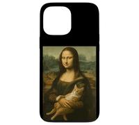 Monalisa con gato divertido dueño de gato amante Lisa Holding Kitty Carcasa para iPhone 13 Pro Max