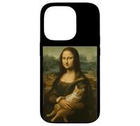 Monalisa con gato divertido dueño de gato amante Lisa Holding Kitty Carcasa para iPhone 14 Pro
