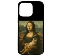Monalisa con gato divertido dueño de gato amante Lisa Holding Kitty Carcasa para iPhone 15 Pro Max