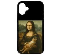 Monalisa con gato divertido dueño de gato amante Lisa Holding Kitty Carcasa para iPhone 16 Plus