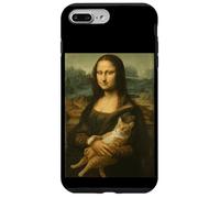 Monalisa con gato divertido dueño de gato amante Lisa Holding Kitty Carcasa para iPhone 7 Plus/8 Plus