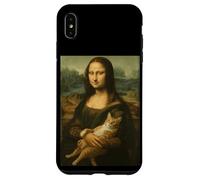 Monalisa con gato divertido dueño de gato amante Lisa Holding Kitty Carcasa para iPhone XS Max