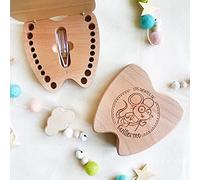 MONAMI - Caja de dientes personalizada grabada para alojar los dientes de leche. Elige entre Ratón Pérez o Hada de los Dientes.