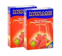 Monami - Cristales de gelatina con sabor a fresa, 2 paquetes de 150 g