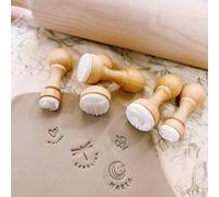 MONAMÍ - Sello personalizado para cerámica, jabones, arcilla.. Varios de modelos a elegir. Mango de madera y tamaño a elegir entre 2cm y 3cm diámetro. Producto artesanal realizado en España.