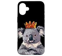 Monarca Koala ingenioso para una broma real Carcasa para iPhone 16 Plus