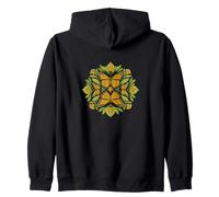 Monarca Mariposa Mandala Boho Naturaleza Insecto Arte Sudadera con Capucha