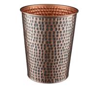 Monarch Abode Cubo de basura de metal, martillado a mano, decoración de baño, acabado de cobre antiguo