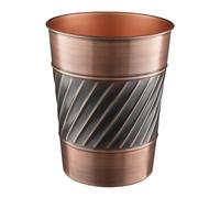 Monarch Abode Cubo de basura ondulado de metal hecho a mano