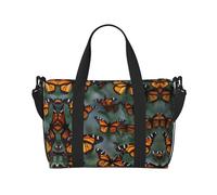 Monarch Butterflies - Bolsa de viaje para mujer, bolsa de mano grande para fin de semana, bolsa de entrenamiento para gimnasio, bolsa de hospital para mamá, Black, Talla única