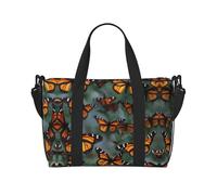Monarch Butterflies - Bolsas de viaje versátiles para artículos personales para mujer, espaciosas bolsas de lona para viajes, bolsas de gimnasio para hombres, Negro -, Talla única