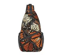 Monarch Butterflies Men's Sling Backpack, Travel Hiking Day Bag Crossbody Shoulder Bag.