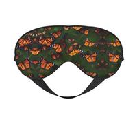 Monarch - Máscara de dormir unisex con estampado de mariposas de doble cara, ideal para un sueño profundo y cuidado de la piel
