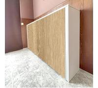 Monarka Cama Abatible Horizontal, Cama Juvenil abatible, Modelo MK-HUVA, Cama Plegable Funcional, Abatible Horizontal metálica. (Base en Blanco, Frente Bardolino, 90x190 cm)