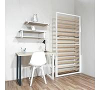 Monarka Somier Vertical Abatible, Cama Plegable de Pared, Diseño Compacto y Funcional para Espacios Reducidos (80x200 cm)