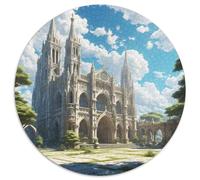 Monasterio Jerónimos 1000 Piezas Puzzle Edificio Rompecabezas Redondo para Adultos Juego Familiar Regalos Aprendizaje Juguetes 1000pcs (67.5x67.5cm)