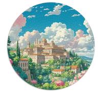 Monasterio Lira 1.000 Piezas, Puzzle Adultos Anti-Estrés, Mágico Rompecabezas Circular, Juegos Intelectuales, Arte del, Desafío Único (67.5x67.5cm)