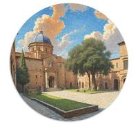Monasterio Lira 1.000 Piezas, Rompecabezas Redondo Niños Adultos, Mágico Redondo, Juegos De Puzzle, Arte del, Desafío Único (67.5x67.5cm)