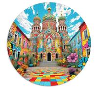 Monasterio Lira 1.000 Piezas, Rompecabezas Redondo Niños Adultos, Mágico Redondo, Juegos De Puzzle, Juguetes Anti-Estrés, Regalos Familiares (67.5x67.5cm)