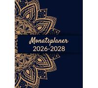 Monatsplaner 2026-2028: 3 jahres kalender, von Januar 2026 bis Dezember 2028 | 36 Monate Terminplaner & Organizer A4 mit Feiertage - ein Monat auf zwei Seiten | Großes Format zum Notieren