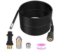 Monave 15m Desatascador de tuberías para Karcher Limpiador de alta presión Desatascador de canalización profesional compatible K2-K7/HD/HDS 180Bar 60º C