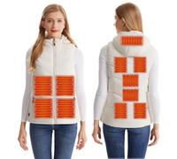 Monave Chaleco térmico para mujer, chaleco térmico de máxima comodidad, calentador de cuerpo con control independiente con 11 zonas de calefacción, el paquete no incluye batería externa