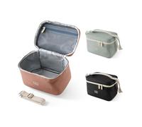 MONBENTO - Bolsa Termica Porta Alimentos Arctic rosa Moka - Nevera Pequeña Portatil para Fiambrera, Botella y Accessorios Comida - Lunch Bag Adultos 5L con Correa Extraíble - Ideal para Trabajo/Picnic