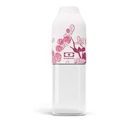 monbento - Botella Agua MB Positive M Magnolia 500ml - Botella Tritan Hermética - Ideal para Trabajo, Picnic, Deporte - Sin BPA - Segura y Duradera - Patrón Flore - Rosa